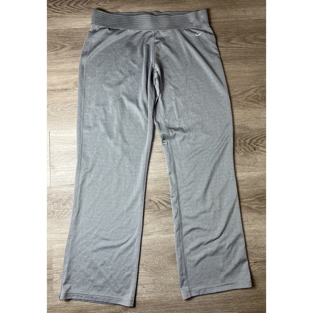 Nike Athletic Pants Womens Size Large Stretch Gray Pull On‎ Has A Stain See Pics